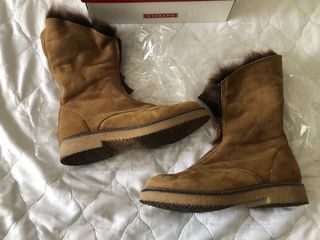 Botines piel vuelta camel y pelo interior T 40-41