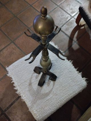 Soporte utensilios chimenea cobre