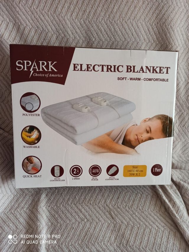 Manta electrica calienta cama 160cm