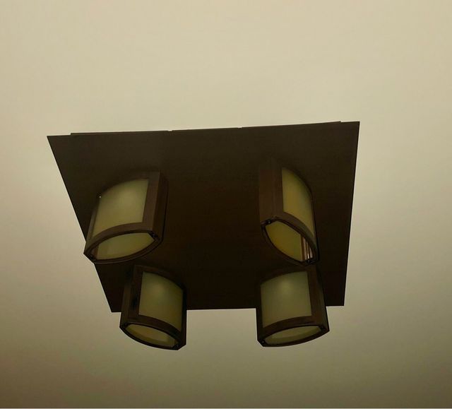 Lampara techo acabado forja