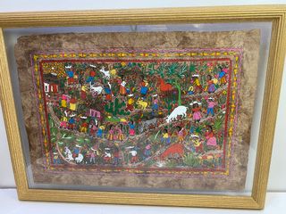 PINTURA ARTE POPULAR PINTADO SOBRE AMATE