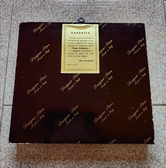 Quadro dipinto su foglia d'oro