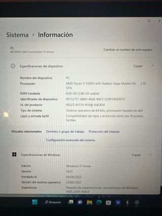 Ordenador portatil HP Envy x360