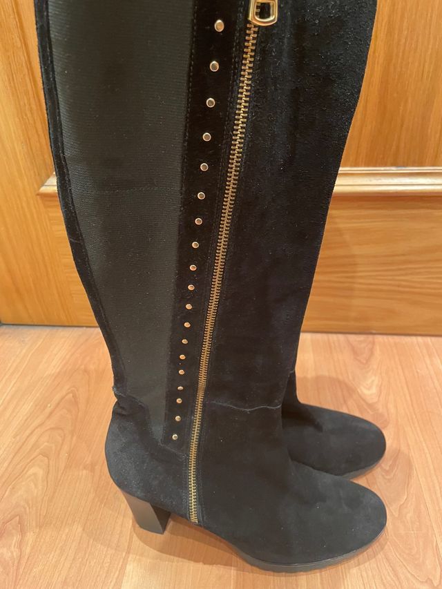 Botas negras altas de tacon