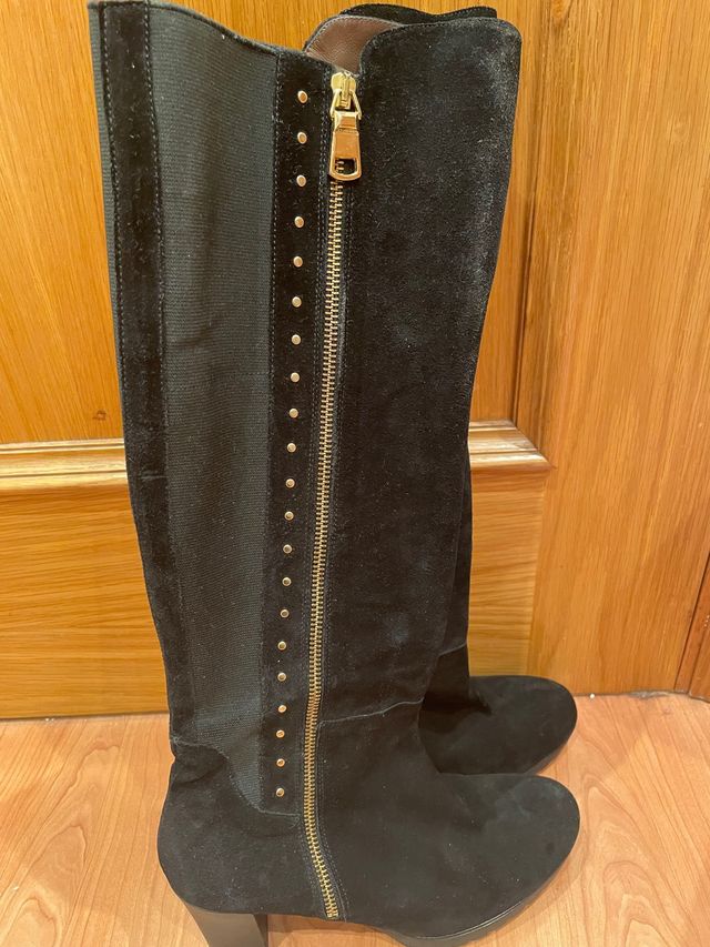 Botas negras altas de tacon