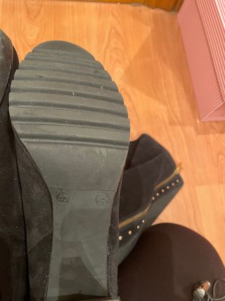 Botas negras altas de tacon