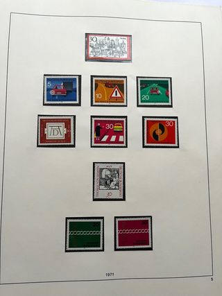 Álbum Sellos Alemania BRD 1970/1982 Nuevos MNH