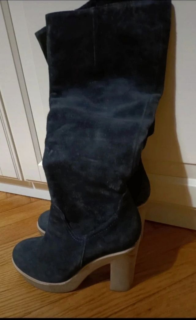 Stivali donna in nabuk blu JFK