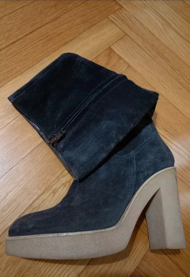 Stivali donna in nabuk blu JFK