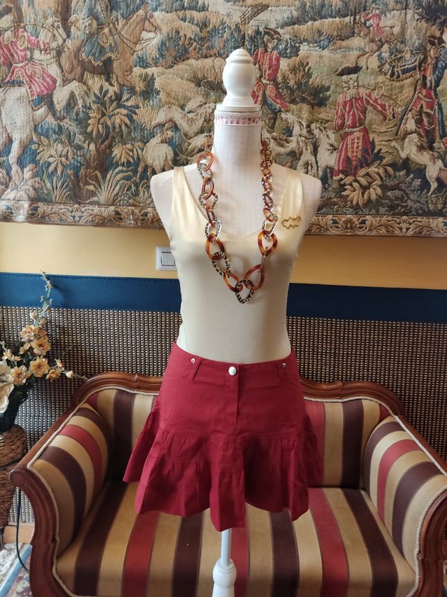 Mini falda con volante