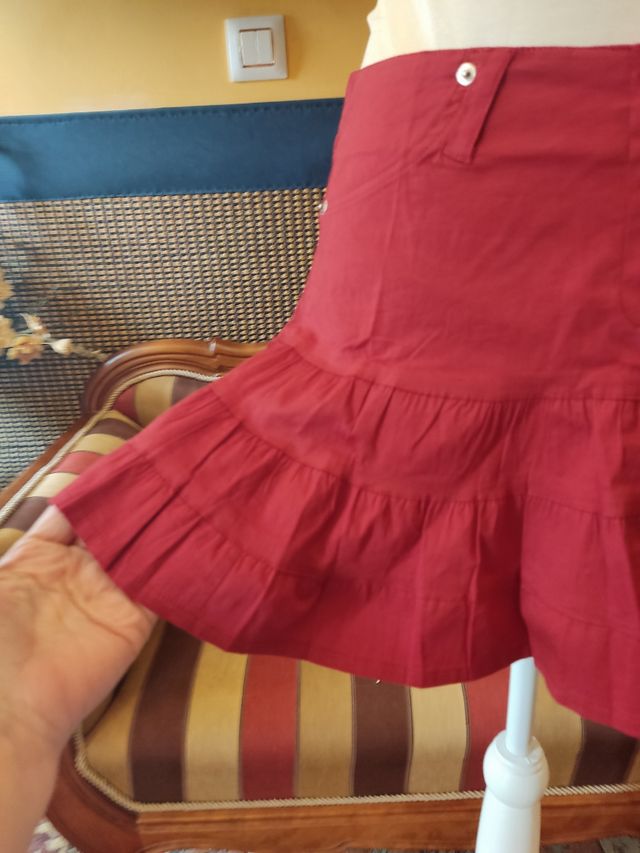 Mini falda con volante