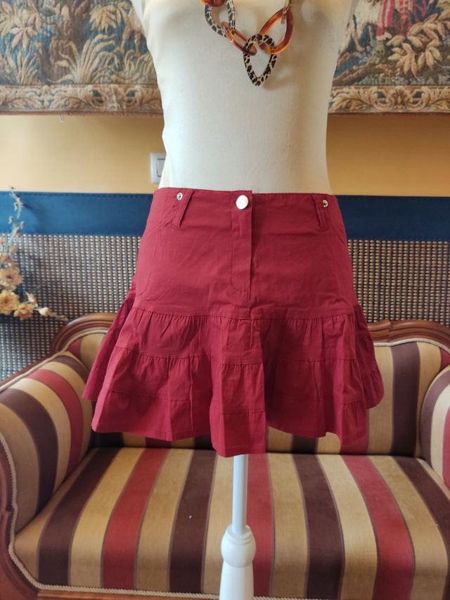 Mini falda con volante