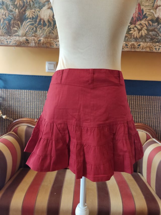 Mini falda con volante