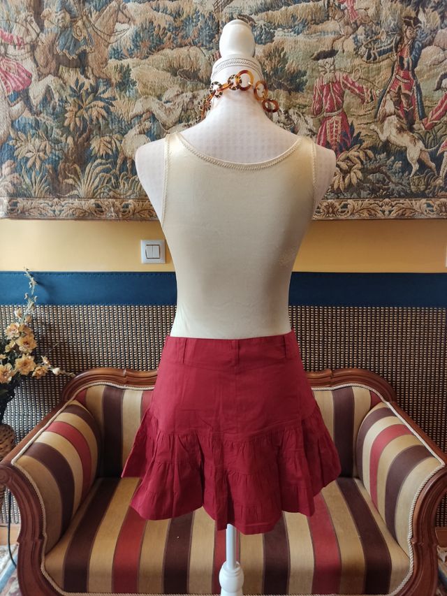 Mini falda con volante