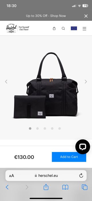 Bolsa para carro herschel