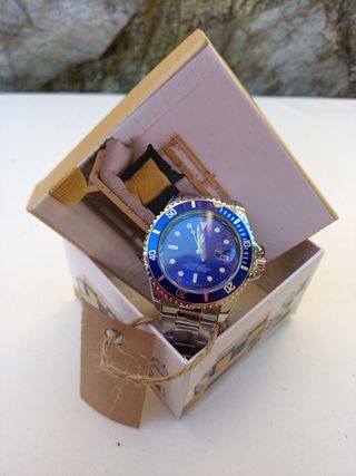Orologio quadrante blu, al quarzo, nuovissimo