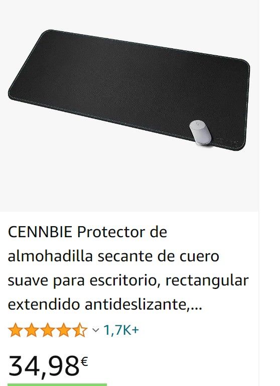 ALFOMBRILLA ESCRITORIO CUERO 120X40CM