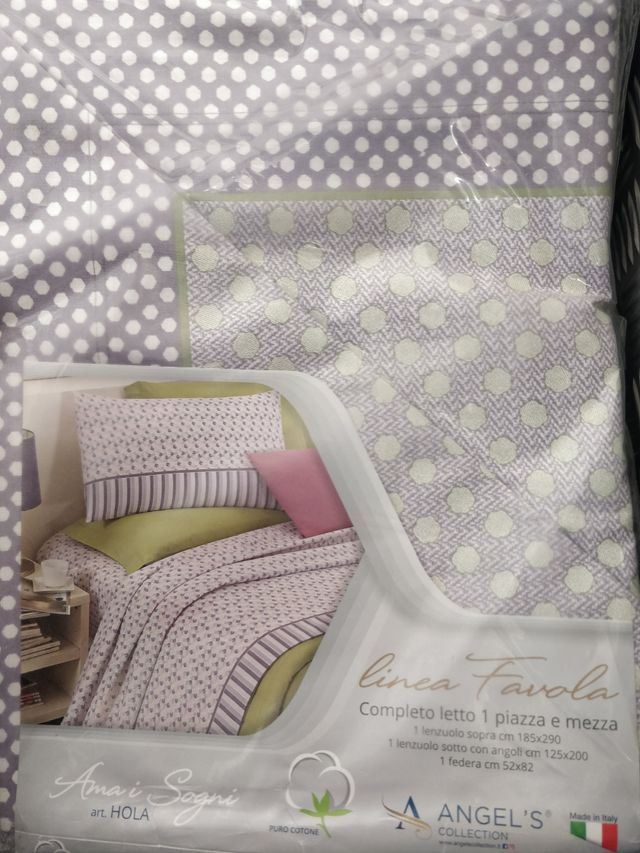 Lenzuola 1 piazza e mezzo cotone 