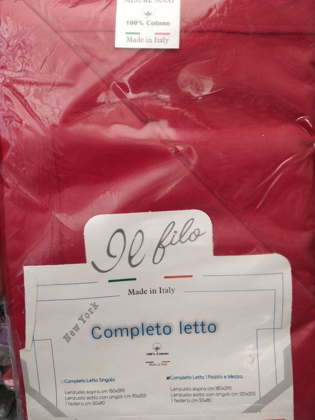 Lenzuola 1 piazza e mezzo cotone 