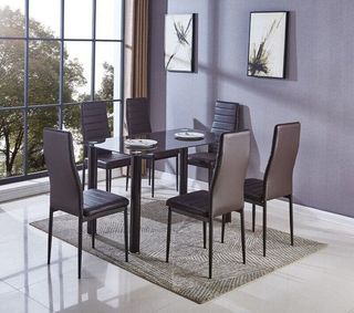 OFERTAA MESA CRISTAL +6 SILLAS INCLUYE ENVÍO
