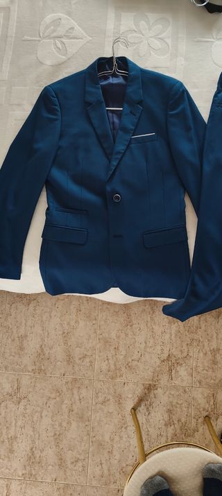 Traje completo hombre azul marino