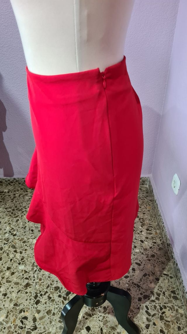 Falda Roja Cortefiel 