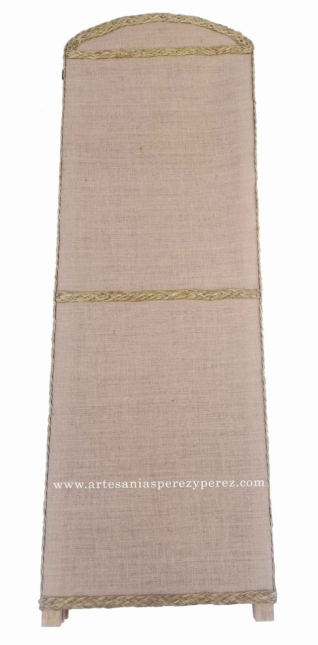 Biombo de yute y esparto natural (3 paneles)