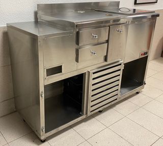 Mueble coctelería cubitera hielo cafetero