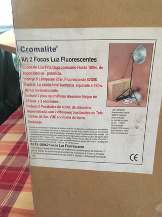 cromalite studio kit 2 focos luz fluorescen