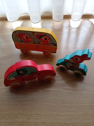 Puzzle 3D Djeco Jako&Co 18meses madera vehiculos