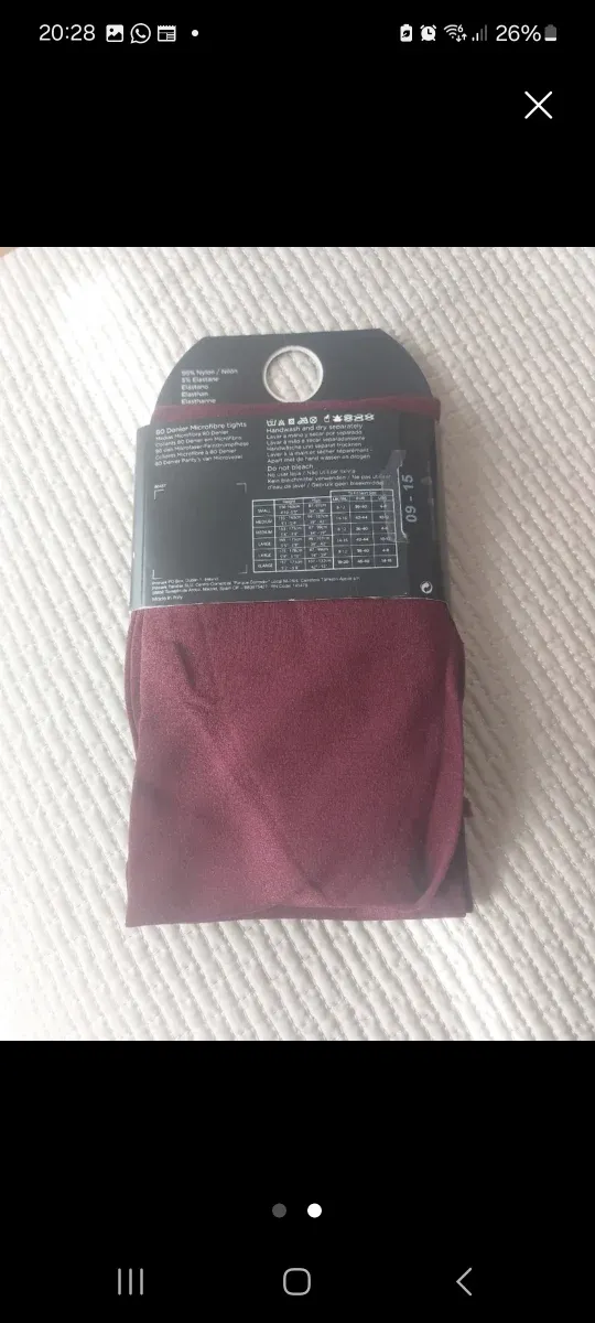 LOTE 2 PARES PANTYS GRANATES ESMARA Y PRIMARK