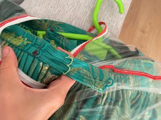 Falda de fallera color verde mujer