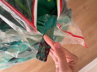 Falda de fallera color verde mujer