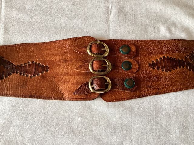 cinturo de piel artesanal pieza unica original