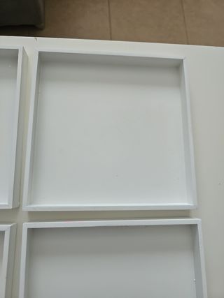 Pack de 4 bandejas blancas de madera