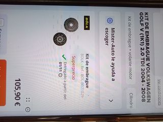 Kit embrague vw golf "nuevo"