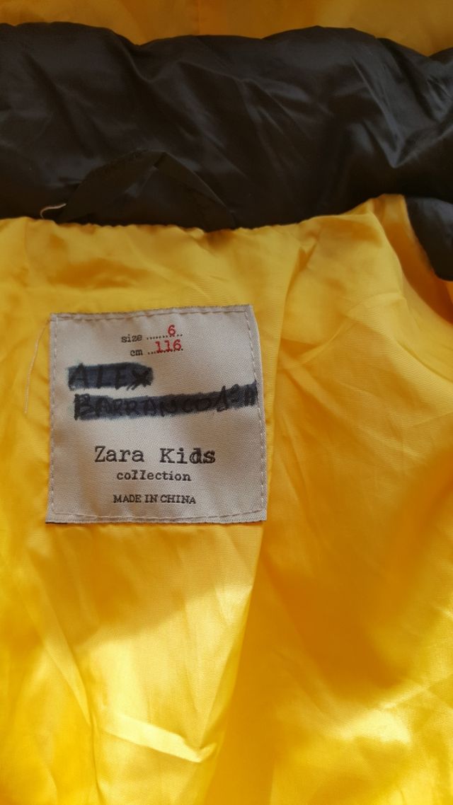Chaquetón Zara Kids de plumas