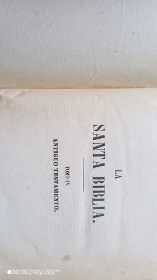 Biblia 1868 Vulgata tomo suelto con parte de la Bi