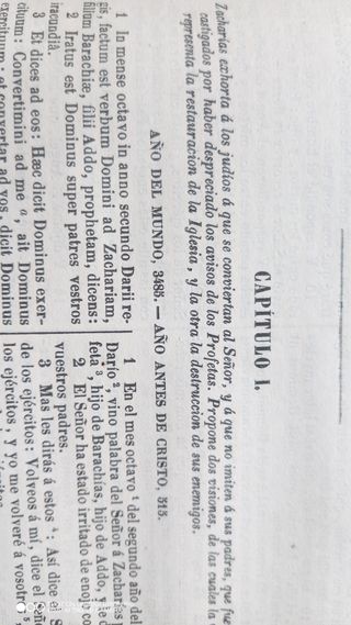 Biblia 1868 Vulgata tomo suelto con parte de la Bi