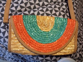 Bolso colores de rafia