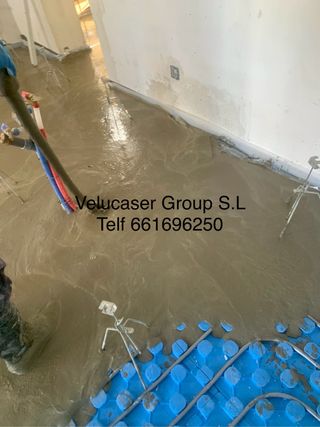 Plaston autonivelante sobre suelo radiante