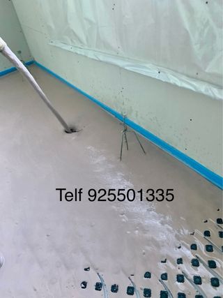 Plaston autonivelante sobre suelo radiante