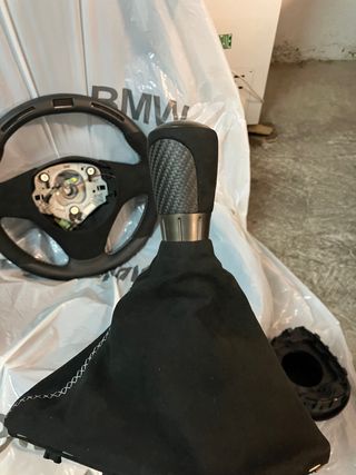 1 Recaro, volante y pomo bmw Mperformance orig kit