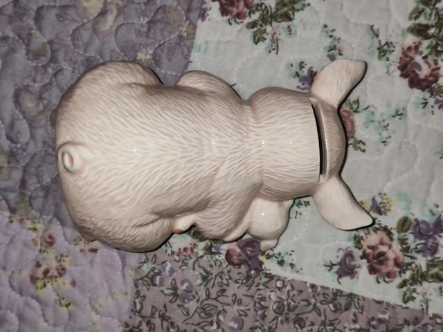 Hucha cerámica: cerdito y bebé con tapon