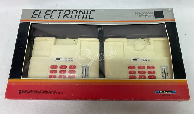 Coppia di telefoni intercomunicanti vintage Mupi T