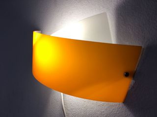 Lampada parete vetri bianco/arancione