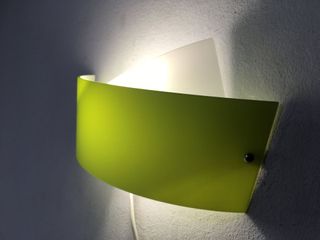 Lampada parete vetri bianco/verde fluo