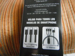 Cargador universal (Kit auto). Carga rápida.