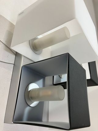 Lampada soffitto vetri cubo bianco/nero