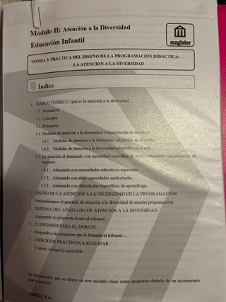 Temario oposiciones Educación Infantil Madrid